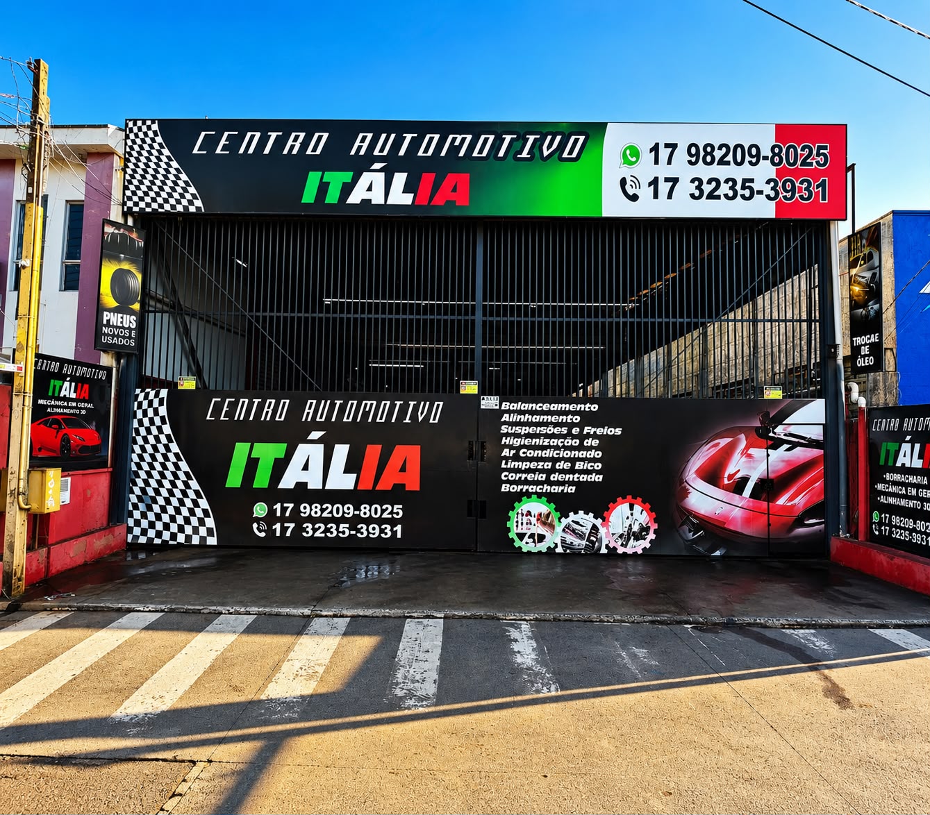 Fachada da Itália Centro Automotivo na Avenida Feliciano Sales Cunha, 1014